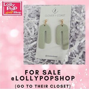Clover and Coast Sage Green Earrings New